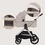 Carucior 3 in 1, Lionelo, Layla, Pana la 22 kg, Cadru aluminiu, Cu landou intarit si salteluta din spuma AirDots, Cu scoica auto testata ADAC, Reversibil, Cu ventilatie 3D, Cu accesorii, EN1888-1, EN1888-2, EN1466, Bej - 40