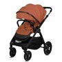 Carucior 3 in 1, Lionelo, Layla, Pana la 22 kg, Cadru aluminiu, Cu landou intarit si salteluta din spuma AirDots, Cu scoica auto testata ADAC, Reversibil, Cu ventilatie 3D, Cu accesorii, EN1888-1, EN1888-2, EN1466, Maro - 6