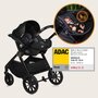 Carucior 3 in 1, Lionelo, Layla, Pana la 22 kg, Cadru aluminiu, Cu landou intarit si salteluta din spuma AirDots, Cu scoica auto testata ADAC, Reversibil, Cu ventilatie 3D, Cu accesorii, EN1888-1, EN1888-2, EN1466, Maro - 40