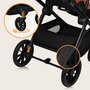 Carucior 3 in 1, Lionelo, Layla, Pana la 22 kg, Cadru aluminiu, Cu landou intarit si salteluta din spuma AirDots, Cu scoica auto testata ADAC, Reversibil, Cu ventilatie 3D, Cu accesorii, EN1888-1, EN1888-2, EN1466, Maro - 42
