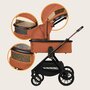 Carucior 3 in 1, Lionelo, Layla, Pana la 22 kg, Cadru aluminiu, Cu landou intarit si salteluta din spuma AirDots, Cu scoica auto testata ADAC, Reversibil, Cu ventilatie 3D, Cu accesorii, EN1888-1, EN1888-2, EN1466, Maro - 43