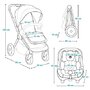 Carucior 3 in 1, Lionelo, Layla, Pana la 22 kg, Cadru aluminiu, Cu landou intarit si salteluta din spuma AirDots, Cu scoica auto testata ADAC, Reversibil, Cu ventilatie 3D, Cu accesorii, EN1888-1, EN1888-2, EN1466, Maro - 50
