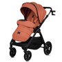 Carucior 3 in 1, Lionelo, Layla, Pana la 22 kg, Cadru aluminiu, Cu landou intarit si salteluta din spuma AirDots, Cu scoica auto testata ADAC, Reversibil, Cu ventilatie 3D, Cu accesorii, EN1888-1, EN1888-2, EN1466, Maro - 8