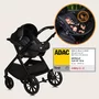 Carucior 3 in 1, Lionelo, Layla, Pana la 22 kg, Cadru aluminiu, Cu landou intarit si salteluta din spuma AirDots, Cu scoica auto testata ADAC, Reversibil, Cu ventilatie 3D, Cu accesorii, EN1888-1, EN1888-2, EN1466, Negru - 41