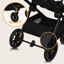 Carucior 3 in 1, Lionelo, Layla, Pana la 22 kg, Cadru aluminiu, Cu landou intarit si salteluta din spuma AirDots, Cu scoica auto testata ADAC, Reversibil, Cu ventilatie 3D, Cu accesorii, EN1888-1, EN1888-2, EN1466, Negru - 44