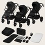 Carucior 3 in 1, Lionelo, Layla, Pana la 22 kg, Cadru aluminiu, Cu landou intarit si salteluta din spuma AirDots, Cu scoica auto testata ADAC, Reversibil, Cu ventilatie 3D, Cu accesorii, EN1888-1, EN1888-2, EN1466, Negru - 47
