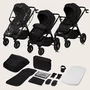 Carucior 3 in 1, Lionelo, Layla, Pana la 22 kg, Cadru aluminiu, Cu landou intarit si salteluta din spuma AirDots, Cu scoica auto testata ADAC, Reversibil, Cu ventilatie 3D, Cu accesorii, EN1888-1, EN1888-2, EN1466, Negru - 46