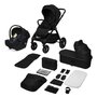 Carucior 3 in 1, Lionelo, Layla, Pana la 22 kg, Cadru aluminiu, Cu landou intarit si salteluta din spuma AirDots, Cu scoica auto testata ADAC, Reversibil, Cu ventilatie 3D, Cu accesorii, EN1888-1, EN1888-2, EN1466, Negru - 4