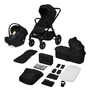 Carucior 3 in 1, Lionelo, Layla, Pana la 22 kg, Cadru aluminiu, Cu landou intarit si salteluta din spuma AirDots, Cu scoica auto testata ADAC, Reversibil, Cu ventilatie 3D, Cu accesorii, EN1888-1, EN1888-2, EN1466, Negru - 4