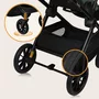Carucior 3 in 1, Lionelo, Layla, Pana la 22 kg, Cadru aluminiu, Cu landou intarit si salteluta din spuma AirDots, Cu scoica auto testata ADAC, Reversibil, Cu ventilatie 3D, Cu accesorii, EN1888-1, EN1888-2, EN1466, Verde - 42