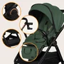 Carucior 3 in 1, Lionelo, Layla, Pana la 22 kg, Cadru aluminiu, Cu landou intarit si salteluta din spuma AirDots, Cu scoica auto testata ADAC, Reversibil, Cu ventilatie 3D, Cu accesorii, EN1888-1, EN1888-2, EN1466, Verde - 44