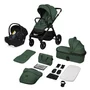 Carucior 3 in 1, Lionelo, Layla, Pana la 22 kg, Cadru aluminiu, Cu landou intarit si salteluta din spuma AirDots, Cu scoica auto testata ADAC, Reversibil, Cu ventilatie 3D, Cu accesorii, EN1888-1, EN1888-2, EN1466, Verde - 5