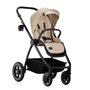 Carucior 3 in 1, Lionelo, Meril, Cu landou de dimensiune XL, Reversibil, Cu scoica auto testata ADAC, Cu accesorii, Pana la 22 kg, Conform cu EN1888-1 EN1888-2, EN1466, Bej - 3