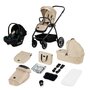Carucior 3 in 1, Lionelo, Meril, Cu landou de dimensiune XL, Reversibil, Cu scoica auto testata ADAC, Cu accesorii, Pana la 22 kg, Conform cu EN1888-1 EN1888-2, EN1466, Bej - 27