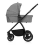 Carucior 3 in 1, Lionelo, Meril, Cu landou de dimensiune XL, Reversibil, Cu scoica auto testata ADAC, Cu accesorii, Pana la 22 kg, Conform cu EN1888-1 EN1888-2, EN1466, Gri - 14