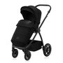 Carucior 3 in 1, Lionelo, Meril, Cu landou de dimensiune XL, Reversibil, Cu scoica auto testata ADAC, Cu accesorii, Pana la 22 kg, Conform cu EN1888-1 EN1888-2, EN1466, Negru - 4