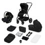 Carucior 3 in 1, Lionelo, Meril, Cu landou de dimensiune XL, Reversibil, Cu scoica auto testata ADAC, Cu accesorii, Pana la 22 kg, Conform cu EN1888-1 EN1888-2, EN1466, Negru - 29