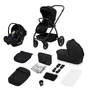 Carucior 3 in 1, Lionelo, Meril, Cu landou de dimensiune XL, Reversibil, Cu scoica auto testata ADAC, Cu accesorii, Pana la 22 kg, Conform cu EN1888-1 EN1888-2, EN1466, Negru - 30