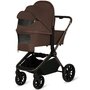 Carucior 3 in 1, Lionelo, Mika Plus, Cadru din aluminiu, Cu landou intarit si salteluta moale, Cu scoica auto testata ADAC, Reversibil, Cu sistem de ventilatie 3D, Cu accesorii, Pana la 22 kg, EN1888-1 EN1888-2 EN1466 ECE R129, Mocha Mousse - 6