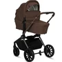 Carucior 3 in 1, Lionelo, Mika Plus, Cadru din aluminiu, Cu landou intarit si salteluta moale, Cu scoica auto testata ADAC, Reversibil, Cu sistem de ventilatie 3D, Cu accesorii, Pana la 22 kg, EN1888-1 EN1888-2 EN1466 ECE R129, Mocha Mousse - 9