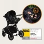 Carucior 3 in 1, Lionelo, Mika Plus, Cadru din aluminiu, Cu landou intarit si salteluta moale, Cu scoica auto testata ADAC, Reversibil, Cu sistem de ventilatie 3D, Cu accesorii, Pana la 22 kg, EN1888-1 EN1888-2 EN1466 ECE R129, Mocha Mousse - 5
