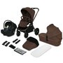 Carucior 3 in 1, Lionelo, Mika Plus, Cadru din aluminiu, Cu landou intarit si salteluta moale, Cu scoica auto testata ADAC, Reversibil, Cu sistem de ventilatie 3D, Cu accesorii, Pana la 22 kg, EN1888-1 EN1888-2 EN1466 ECE R129, Mocha Mousse - 3