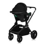 Carucior 3 in 1, Lionelo, Mika Plus, Cadru din aluminiu, Cu landou intarit si salteluta moale, Cu scoica auto testata ADAC, Reversibil, Cu sistem de ventilatie 3D, Cu accesorii, Pana la 22 kg, EN1888-1 EN1888-2 EN1466 ECE R129, Negru - 26