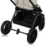 Carucior 3 in 1, Lionelo, Mika Plus, Cadru din aluminiu, Cu landou intarit si salteluta moale, Cu scoica auto testata ADAC, Reversibil, Cu sistem de ventilatie 3D, Cu accesorii, Pana la 22 kg, EN1888-1 EN1888-2 EN1466 ECE R129, Bej - 25