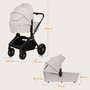 Carucior 3 in 1, Lionelo, Mika Plus, Cadru din aluminiu, Cu landou intarit si salteluta moale, Cu scoica auto testata ADAC, Reversibil, Cu sistem de ventilatie 3D, Cu accesorii, Pana la 22 kg, EN1888-1 EN1888-2 EN1466 ECE R129, Bej - 36
