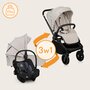 Carucior 3 in 1, Lionelo, Mika Plus, Cadru din aluminiu, Cu landou intarit si salteluta moale, Cu scoica auto testata ADAC, Reversibil, Cu sistem de ventilatie 3D, Cu accesorii, Pana la 22 kg, EN1888-1 EN1888-2 EN1466 ECE R129, Bej - 39