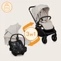 Carucior 3 in 1, Lionelo, Mika Plus, Cadru din aluminiu, Cu landou intarit si salteluta moale, Cu scoica auto testata ADAC, Reversibil, Cu sistem de ventilatie 3D, Cu accesorii, Pana la 22 kg, EN1888-1 EN1888-2 EN1466 ECE R129, Bej - 39