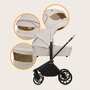 Carucior 3 in 1, Lionelo, Mika Plus, Cadru din aluminiu, Cu landou intarit si salteluta moale, Cu scoica auto testata ADAC, Reversibil, Cu sistem de ventilatie 3D, Cu accesorii, Pana la 22 kg, EN1888-1 EN1888-2 EN1466 ECE R129, Bej - 45