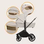 Carucior 3 in 1, Lionelo, Mika Plus, Cadru din aluminiu, Cu landou intarit si salteluta moale, Cu scoica auto testata ADAC, Reversibil, Cu sistem de ventilatie 3D, Cu accesorii, Pana la 22 kg, EN1888-1 EN1888-2 EN1466 ECE R129, Bej - 45