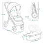 Carucior 3 in 1, Lionelo, Mika Plus, Cadru din aluminiu, Cu landou intarit si salteluta moale, Cu scoica auto testata ADAC, Reversibil, Cu sistem de ventilatie 3D, Cu accesorii, Pana la 22 kg, EN1888-1 EN1888-2 EN1466 ECE R129, Bej - 50