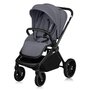 Carucior 3 in 1, Lionelo, Mika Plus, Cadru din aluminiu, Cu landou intarit si salteluta moale, Cu scoica auto testata ADAC, Reversibil, Cu sistem de ventilatie 3D, Cu accesorii, Pana la 22 kg, EN1888-1 EN1888-2 EN1466 ECE R129, Gri - 7