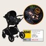 Carucior 3 in 1, Lionelo, Mika Plus, Cadru din aluminiu, Cu landou intarit si salteluta moale, Cu scoica auto testata ADAC, Reversibil, Cu sistem de ventilatie 3D, Cu accesorii, Pana la 22 kg, EN1888-1 EN1888-2 EN1466 ECE R129, Gri - 40