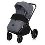 Carucior 3 in 1, Lionelo, Mika Plus, Cadru din aluminiu, Cu landou intarit si salteluta moale, Cu scoica auto testata ADAC, Reversibil, Cu sistem de ventilatie 3D, Cu accesorii, Pana la 22 kg, EN1888-1 EN1888-2 EN1466 ECE R129, Gri - 8
