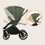 Carucior 3 in 1, Lionelo, Mika Plus, Cadru din aluminiu, Cu landou intarit si salteluta moale, Cu scoica auto testata ADAC, Reversibil, Cu sistem de ventilatie 3D, Cu accesorii, Pana la 22 kg, EN1888-1 EN1888-2 EN1466 ECE R129, Verde - 46