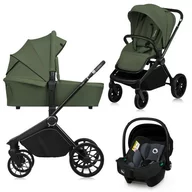 Black Friday - Reduceri Carucior 3 in 1, Lionelo, Mika Plus, Cadru din aluminiu, Cu landou intarit si salteluta moale, Cu scoica auto testata ADAC, Reversibil, Cu sistem de ventilatie 3D, Cu accesorii, Pana la 22 kg, EN1888-1 EN1888-2 EN1466 ECE R129, Verde Promotie