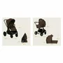 Carucior 3 in 1, Lionelo, Mika Plus, Cu scoica auto Moxie Bej Reversibil, Cu sistem de ventilatie 3D, Cu accesorii, Pana la 22 kg, EN1888-1 EN1888-2 EN1466 ECE R129, Maro - 24