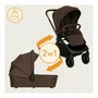 Carucior 3 in 1, Lionelo, Mika Plus, Cu scoica auto Moxie Bej Reversibil, Cu sistem de ventilatie 3D, Cu accesorii, Pana la 22 kg, EN1888-1 EN1888-2 EN1466 ECE R129, Maro - 31