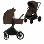 Carucior 3 in 1, Lionelo, Mika Plus, Cu scoica auto Moxie Bej Reversibil, Cu sistem de ventilatie 3D, Cu accesorii, Pana la 22 kg, EN1888-1 EN1888-2 EN1466 ECE R129, Maro - 38