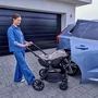 Carucior 3 in 1, Lionelo, Mika Plus, Cu scoica auto Moxie Bej Reversibil, Cu sistem de ventilatie 3D, Cu accesorii, Pana la 22 kg, EN1888-1 EN1888-2 EN1466 ECE R129, Maro - 56