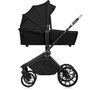 Carucior 3 in 1, Lionelo, Mika Plus, Cu scoica auto Moxie Bej, Reversibil, Cu sistem de ventilatie 3D, Cu accesorii, Pana la 22 kg, EN1888-1 EN1888-2 EN1466 ECE R129, Negru - 11