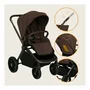 Carucior 3 in 1, Lionelo, Mika Plus, Cu scoica auto Moxie Negru Reversibil, Cu sistem de ventilatie 3D, Cu accesorii, Pana la 22 kg, EN1888-1 EN1888-2 EN1466 ECE R129, Maro - 27