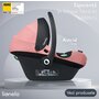 Carucior 3 in 1, Lionelo, Mika Plus, Cu scoica auto Roz testata ADAC, Reversibil, Cu sistem de ventilatie 3D, Cu accesorii, Pana la 22 kg, EN1888-1 EN1888-2 EN1466 ECE R129, Bej - 8