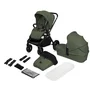 Carucior 3 in 1, Lionelo, Mika Plus, Cu scoica auto Roz testata ADAC, Reversibil, Cu sistem de ventilatie 3D, Cu accesorii, Pana la 22 kg, EN1888-1 EN1888-2 EN1466 ECE R129, Verde - 3
