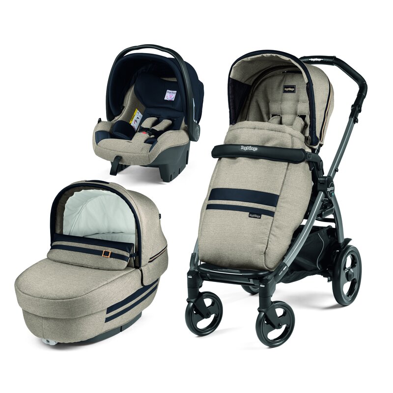 Peg perego - carucior 3 in 1, book plus 51 titania, luxe ecru