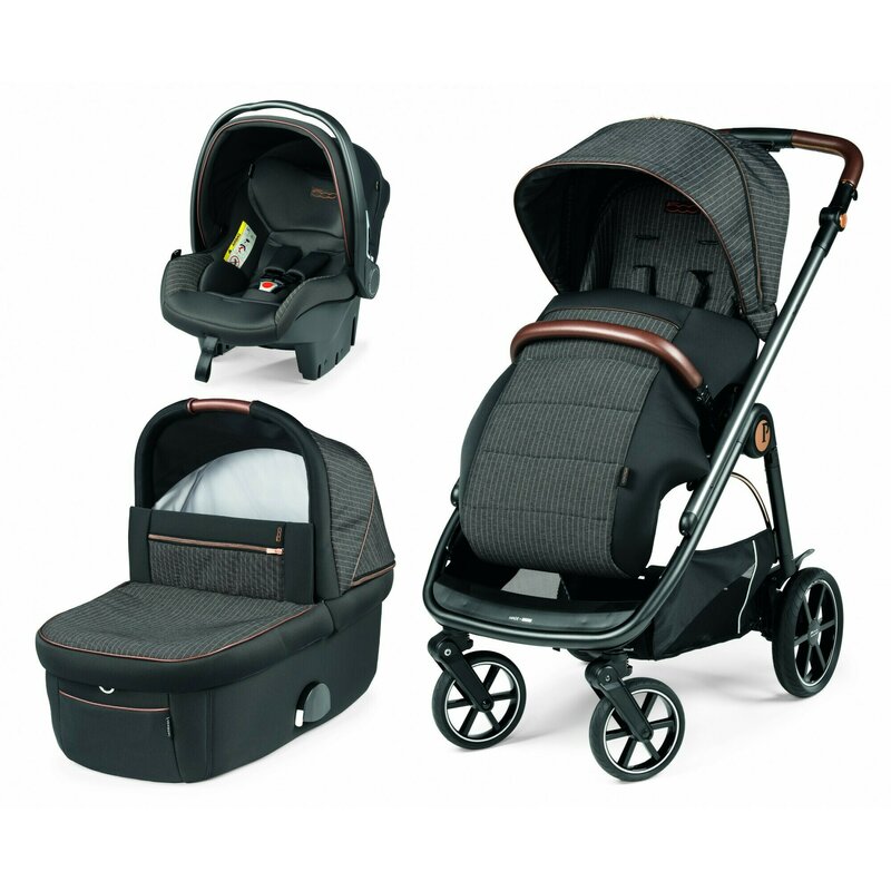 Peg perego - carucior 3 in 1 veloce primoviaggio sl , 500, gri/negru