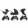 Carucior 4 in 1, Lionelo, Amber, Cu landou intarit si salteluta moale, Cu scoica auto testata ADAC, Baza isofix pentru scoica, Reversibil, Cu accesorii, Pana la 22 kg, EN1888-1 EN1888-2 EN1466 ECE R129, Albastru - 13